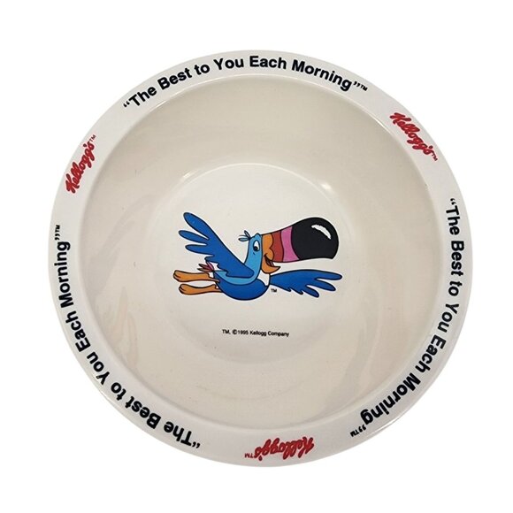 Vintage Kellogg's Fruit Loops Cereal Bowl Plastic Tucan Sam 1995 Nineties - Picture 1 of 7